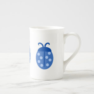 Tasse En Porcelaine Bleu mou Ladybug