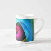 Tasse En Porcelaine Bleu orange rose moderne Art Abstrait Motif #24 (Droite)