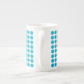 Tasse En Porcelaine Blue Dots Pattern on White  (Dos)
