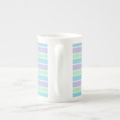 Tasse En Porcelaine Blue Green and Purple Pastel Stripes (Dos)
