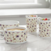 Tasse En Porcelaine Boho Cream Blush Watercolor Wildflower