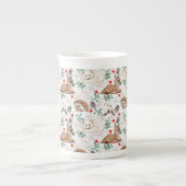 Tasse En Porcelaine Bois d'hiver avec Initiales (Devant)