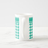 Tasse En Porcelaine Bone China Mug, Emerald Green Dogtooth Check (Dos)