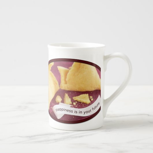 Tasse En Porcelaine Bonheur Fortune Cookie (Droite)