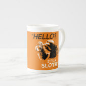 Tasse En Porcelaine "Bonjour ? C'est un SLOTH."Mug (Devant droit)