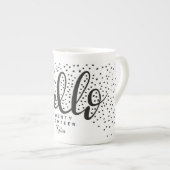 TASSE EN PORCELAINE BONJOUR NEIGE (Devant droit)