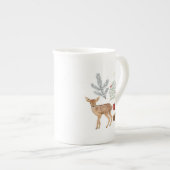 Tasse En Porcelaine Botanique et cerfs rustiques (Devant droit)