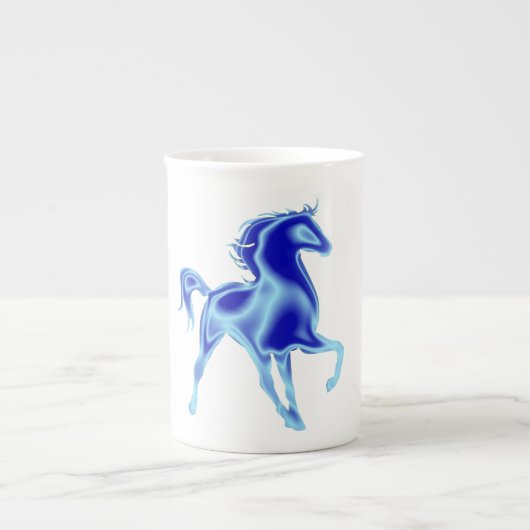 Tasse En Porcelaine Boue de Cheval Bleu (Devant)