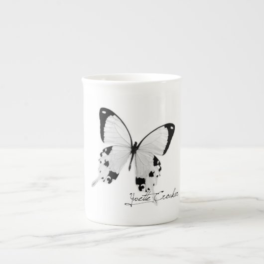 Tasse En Porcelaine Boue de Chine aux os papillons (Devant)