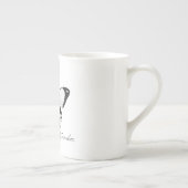 Tasse En Porcelaine Boue de Chine aux os papillons (Droite)