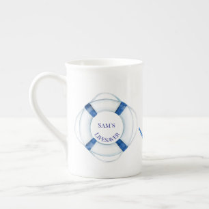 Tasse En Porcelaine Bouée de sauvetage et ancre de sauvetage