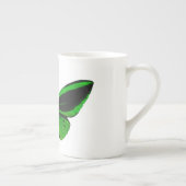 Tasse En Porcelaine Boug de Chine à os de papillon vert (Droite)