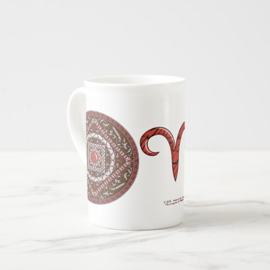 Tasse En Porcelaine Boug Spécial Aries Mandala (Devant gauche)