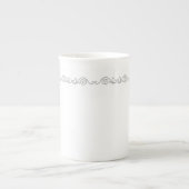 Tasse En Porcelaine Bouge de spécialité Silver Scroll Work (Devant)