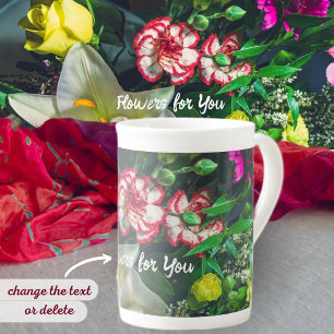 Tasse En Porcelaine Bouquet coloré avec lys