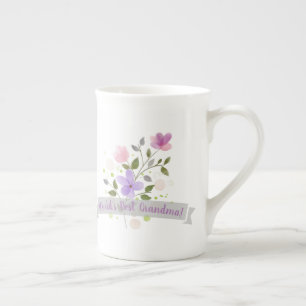 Tasse En Porcelaine Bouquet floral de la meilleure aquarelle de