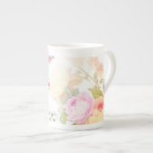 Tasse En Porcelaine Bouquets de Roses 4 (Devant droit)