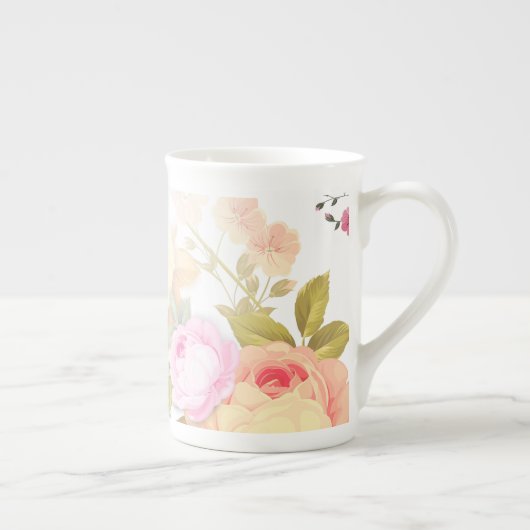 Tasse En Porcelaine Bouquets de Roses 4 (Droite)