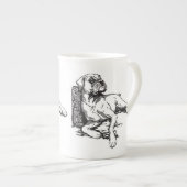Tasse En Porcelaine boxeur (Devant droit)