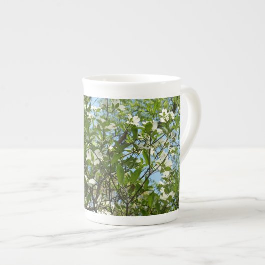 Tasse En Porcelaine Branche of Dogwood Blossoms Spring Trees (Devant droit)