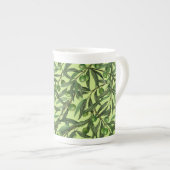 Tasse En Porcelaine Branches d'olive sur le vert miel (Devant droit)
