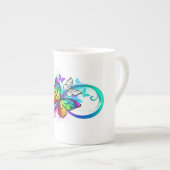 Tasse En Porcelaine Bright infinity with rainbow butterfly (Devant droit)