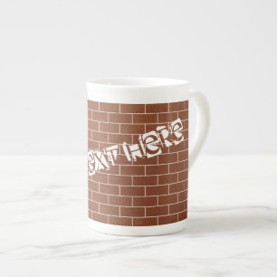 Tasse En Porcelaine Brique murale avec texte personnalisé