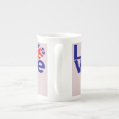 Tasse En Porcelaine British Blue LOVE UK Flag Heart (Dos)
