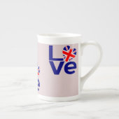 Tasse En Porcelaine British Blue LOVE UK Flag Heart (Droite)