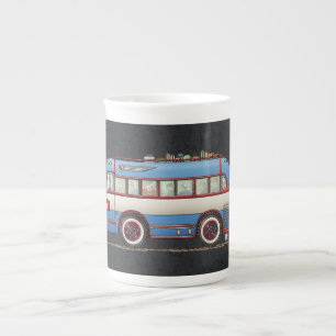 Tasse En Porcelaine Bus touristique mignon d'autobus