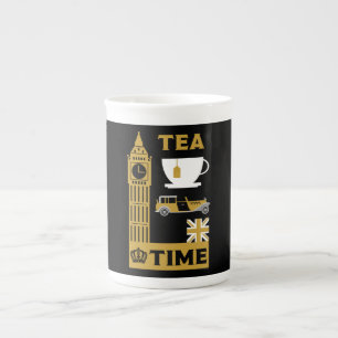 Tasse En Porcelaine Buveurs de thé britannique classique