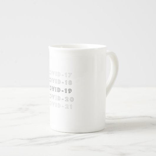 Tasse En Porcelaine c o v i d (Devant droit)