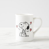 Tasse En Porcelaine cacahuètes | Coeurs de snoopy (Droite)