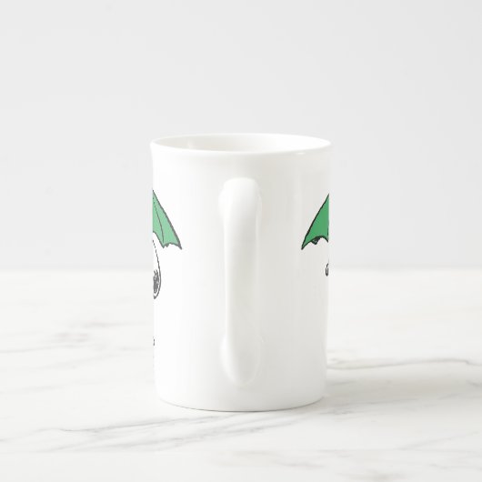 Tasse En Porcelaine cacahuètes | Parapluie vert Snoopy (Dos)