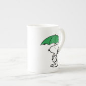 Tasse En Porcelaine cacahuètes | Parapluie vert Snoopy (Devant droit)