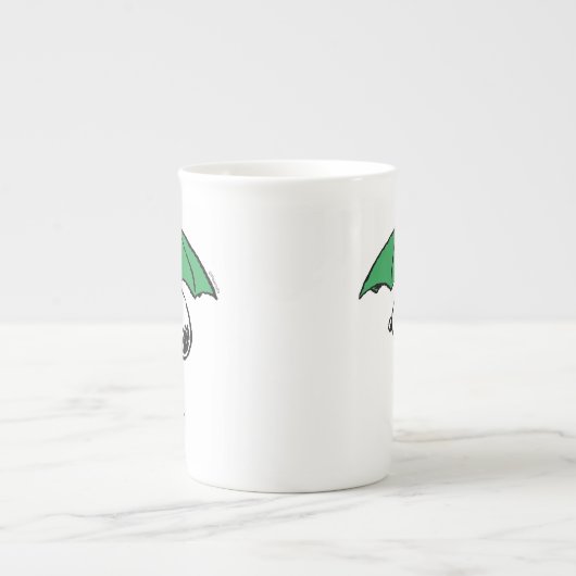 Tasse En Porcelaine cacahuètes | Parapluie vert Snoopy (Devant)