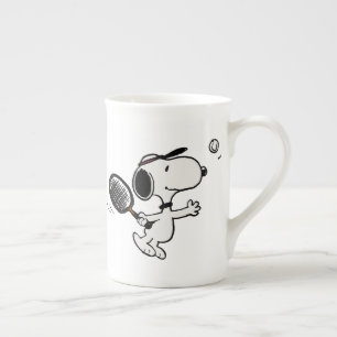 Tasse En Porcelaine cacahuètes   Snoopy Joue Au Tennis