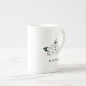 Tasse En Porcelaine cacahuètes | Snoopy & Woodstock Snowman | Ajouter  (Devant droit)