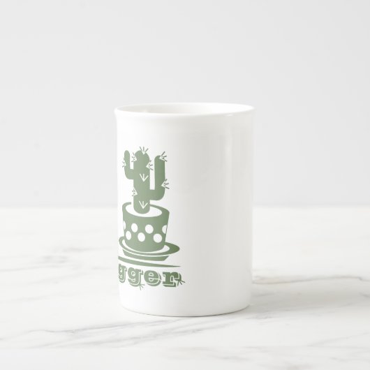 Tasse En Porcelaine Cactus Pas un gros cactus drôle dire (Devant)