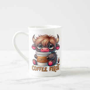 Tasse En Porcelaine Café d'abord 