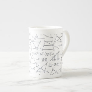 Tasse En Porcelaine Calculs manuscrits de mathématiques Illustrations
