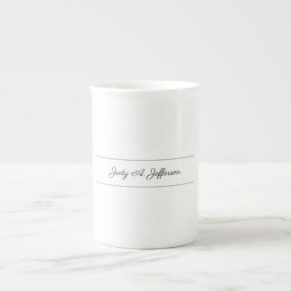 Tasse En Porcelaine Calligraphie minimaliste classique de la parisienn