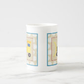 Tasse En Porcelaine Camion Bulldozer Jaune par Chariklia Zarris (Devant)