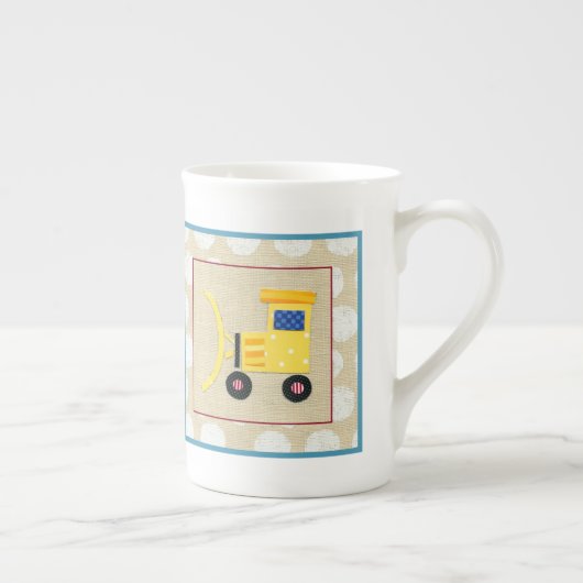 Tasse En Porcelaine Camion Bulldozer Jaune par Chariklia Zarris (Droite)