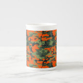 Tasse En Porcelaine Camouflage orange et vert, Militaire, Armée (Devant)
