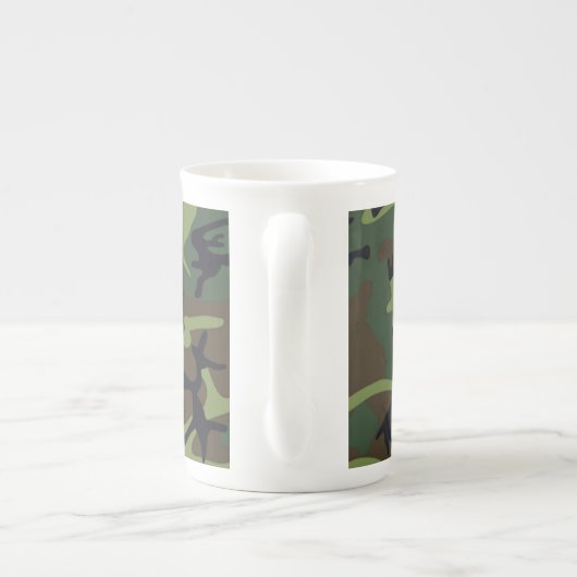 Tasse En Porcelaine Camouflage vert militaire (Dos)