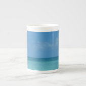 Tasse En Porcelaine Caraïbes Horizon Tropical Turquoise Bleu (Devant)