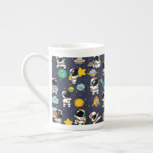 Tasse En Porcelaine Caricature spatiale astronaute