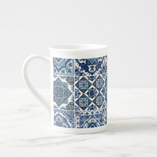 Tasse En Porcelaine Carrelage méditerranéen, Portugais, Azulejo, Majol