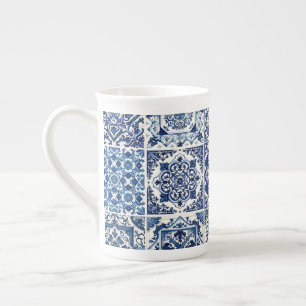 Tasse En Porcelaine Carrelage méditerranéen, Portugais, Azulejo, Majol